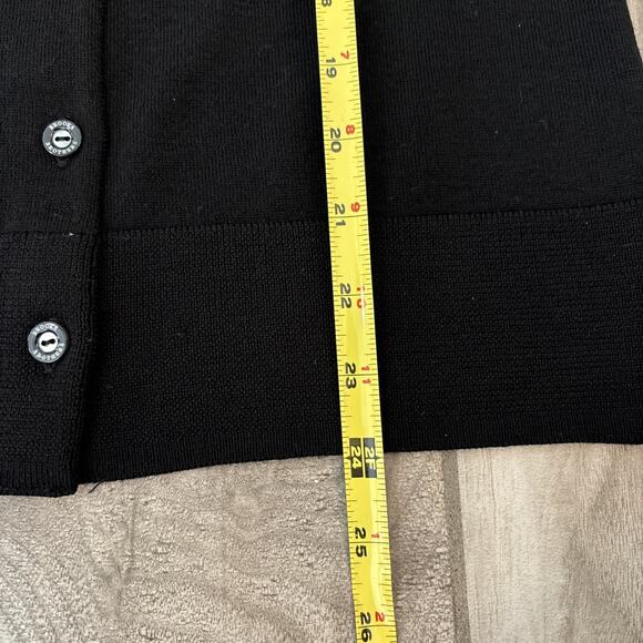 Brooks Brothers Sweater Sz Small Merino Wool Cardigan Button Front Preppy Black - Picture 7 of 8